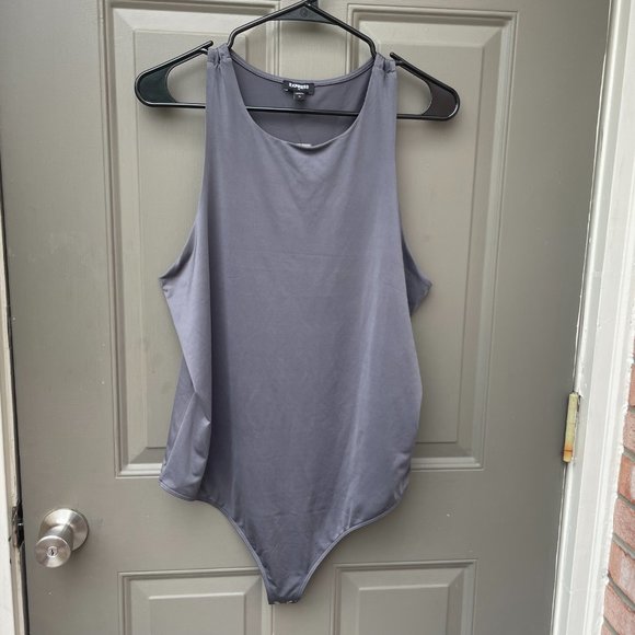 Express High Neck Thong Sleeveless Women's Bodycon Bodysuit Top - Picture 6 of 6